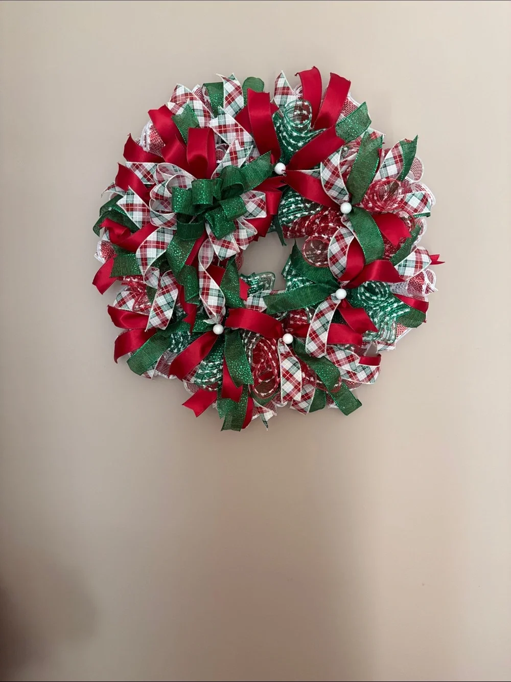 Holiday Red & Green Decorative Wreath